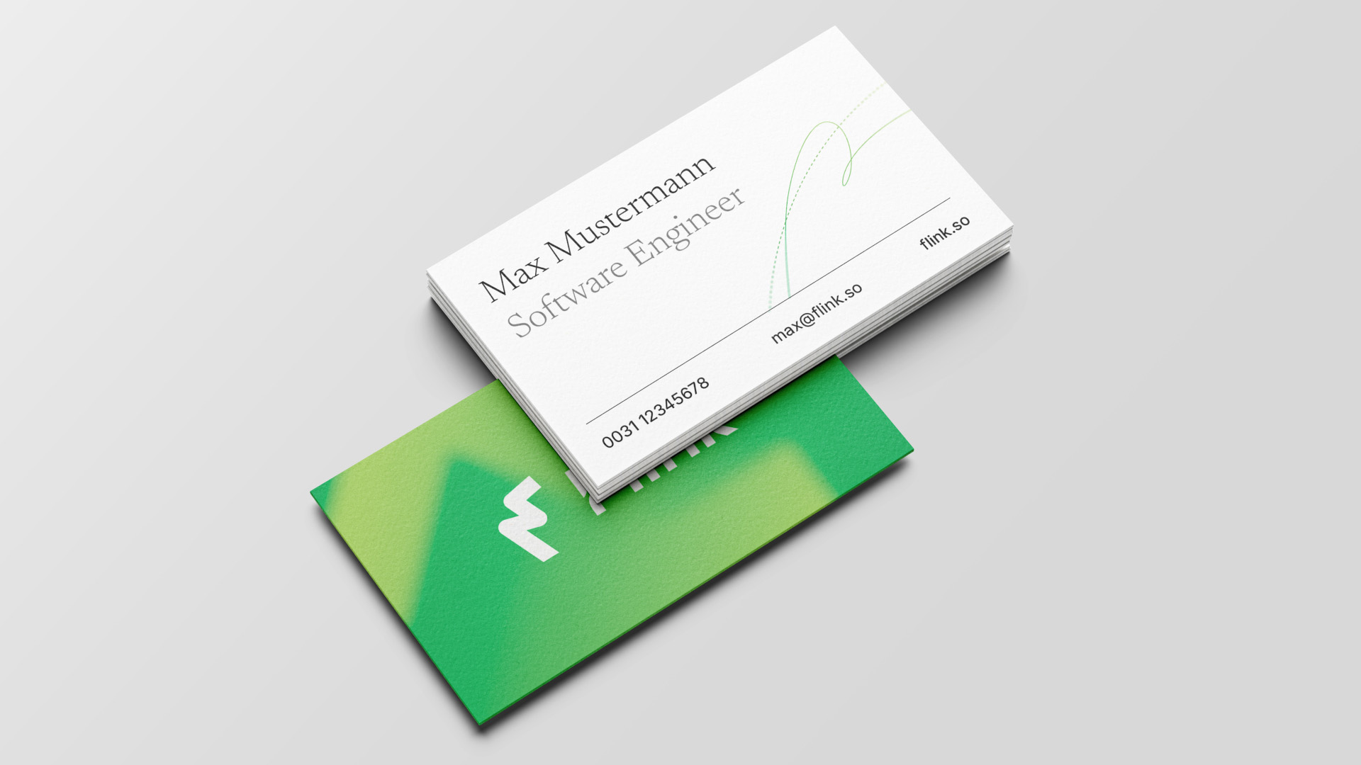 Flink bright gradient business cards