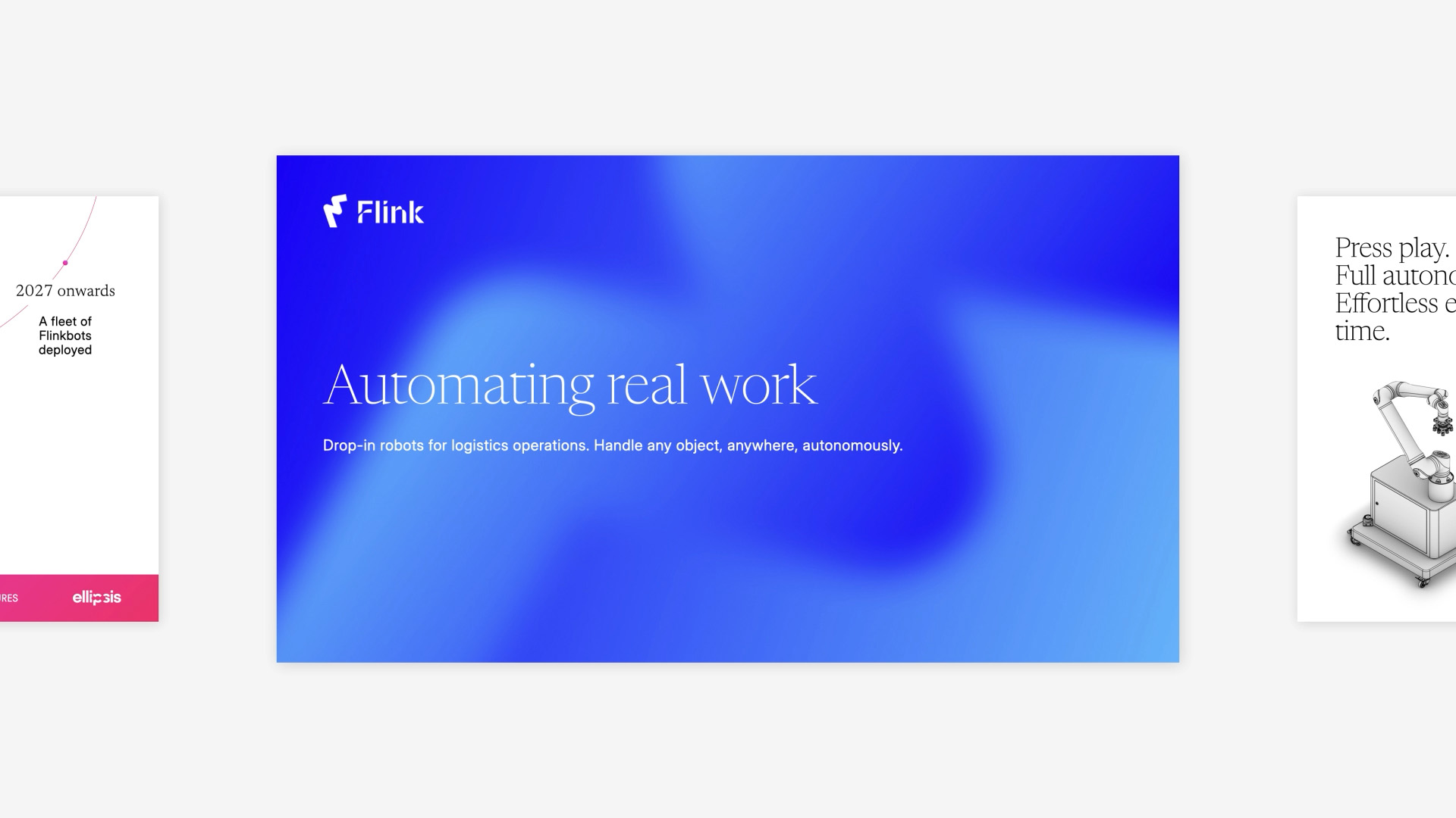 Flink pitch deck design