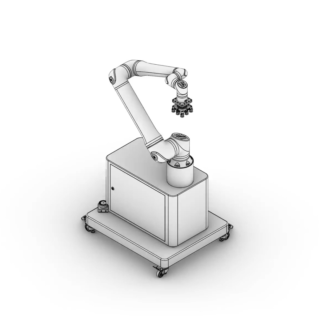 Flink revolving isometric render of a robot arm