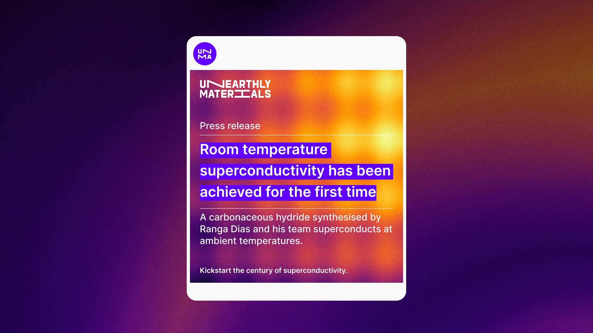 Unearthly Materials social media assets